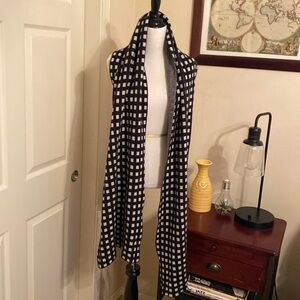 J.Crew blanket scarf, black and white